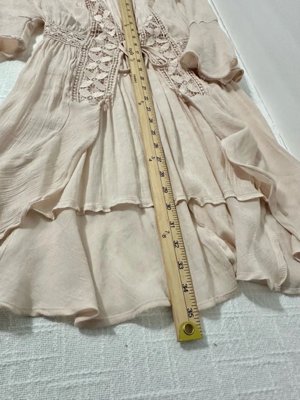 Love Tree Womens Size S Kimono Duster Cover Up Lace Resortwear Beachy Coastal - Picture 12 of 12